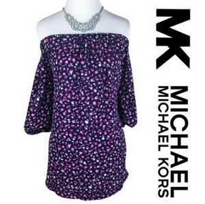 Michael Kors Floral Off Shoulder Blouse S NWT